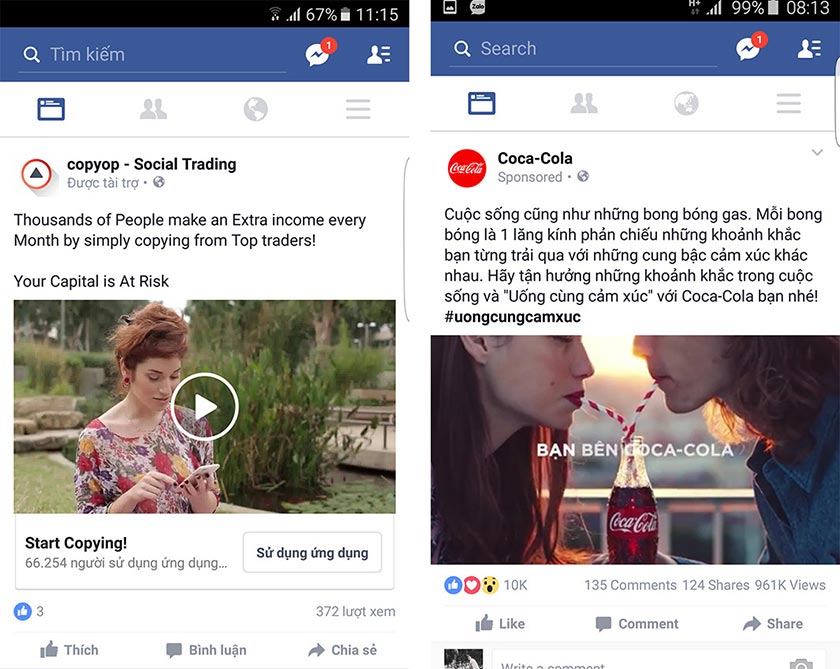 Các hình thức chạy quảng cáo trên Facebook