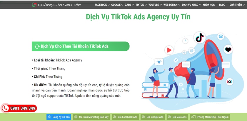 TikTok ads agency tại quảng cáo siêu tốc