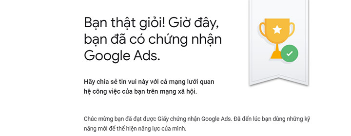 Chứng chỉ google adwords là gì
