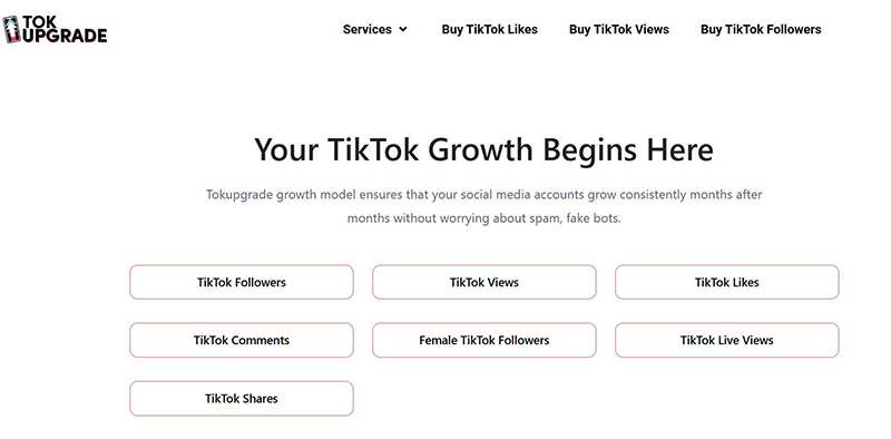 App tăng like TikTok Tokupgrade