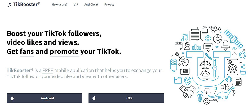 App tăng tim TikTok Tik Booster