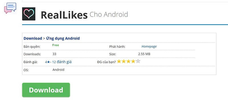 App tăng view tiktok Real Likes