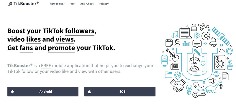 App hack tim tiktok Booster