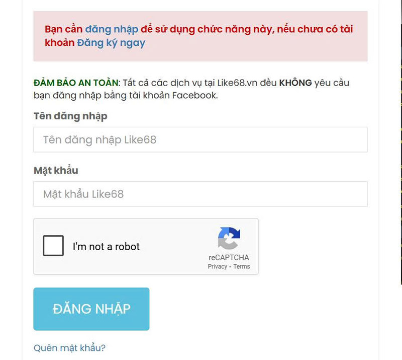 Tăng 100 like miễn phí Viplike