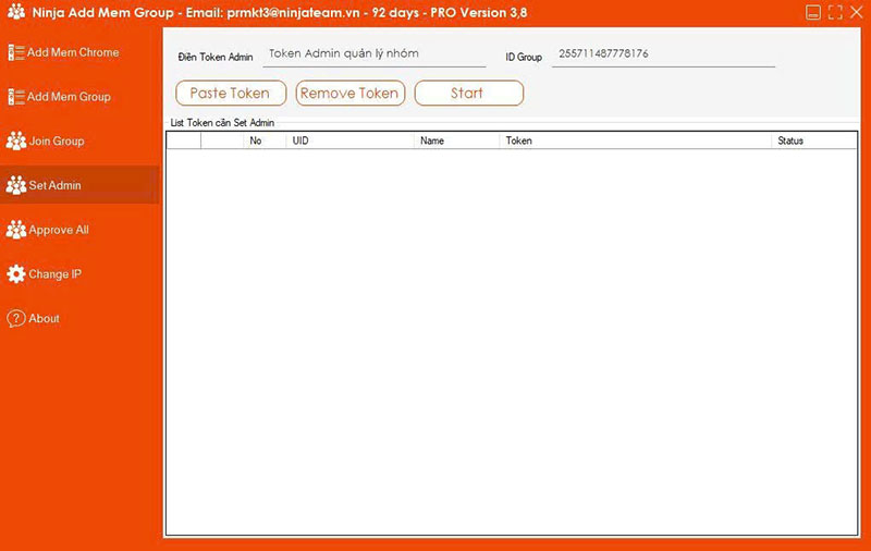 Tool add mem group Facebook tự động Ninja