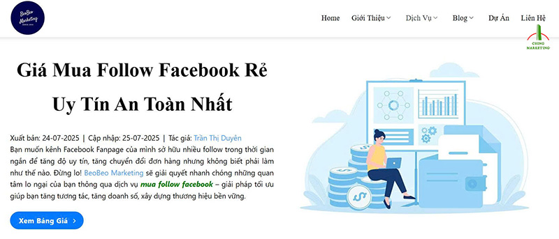 Dịch vụ tăng follow facebook BeoBeo Marketing