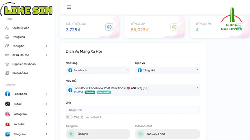 Mua lượt follow facebook likesinapp
